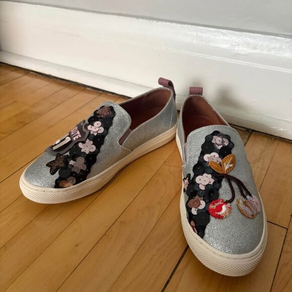 SOLD // Coach Sparkly Slip-On Sneakers BNWT - Picture 3 of 6